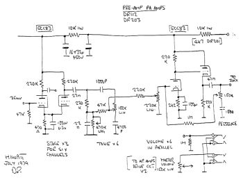 Hiwatt DR203 schematic circuit diagram